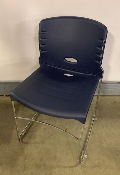 OFM Navy Plastic Stack Chair